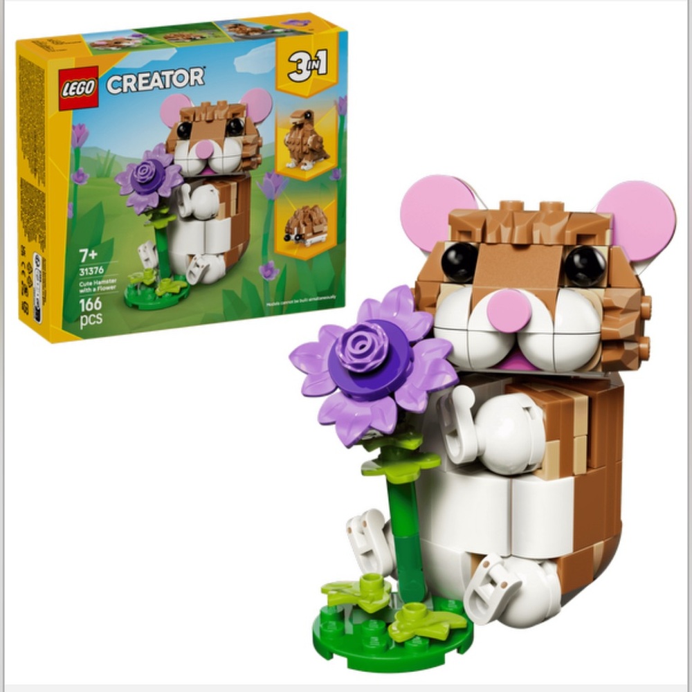 LEGO Creator 3 in 1 Cute Hamster with a Flower 31376 NEW in Sealed Box